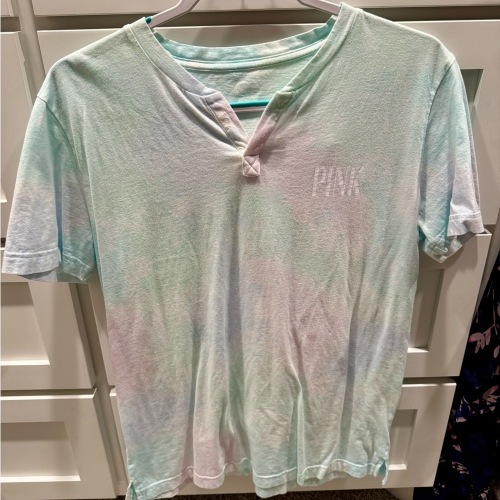 NEW PINK Victoria's Secret Mint and Cream Tee